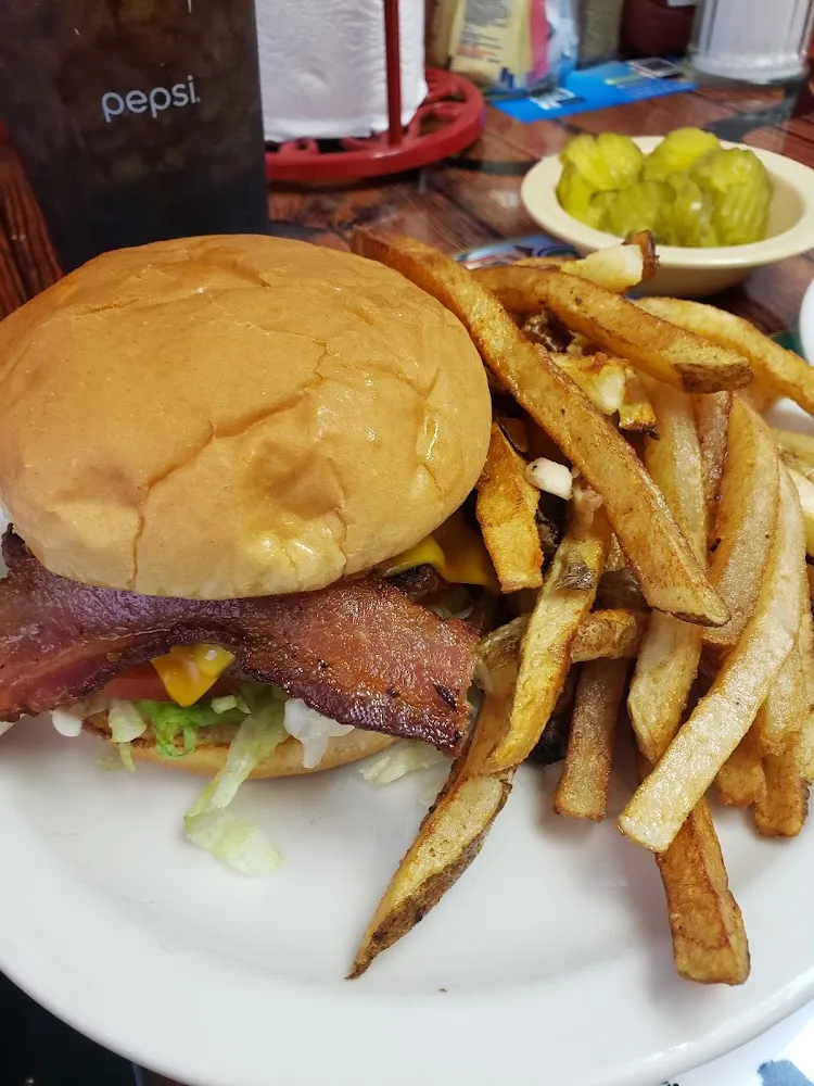 Bacon Cheeseburger and Fries