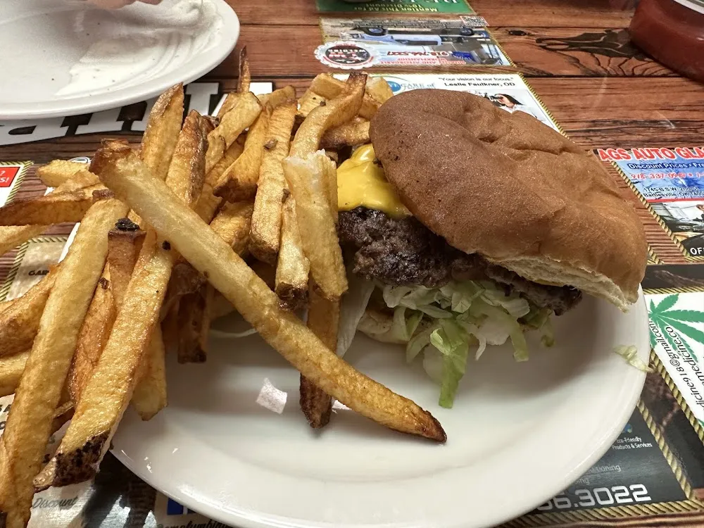 Cheeseburger and 1 2 Order of Fries