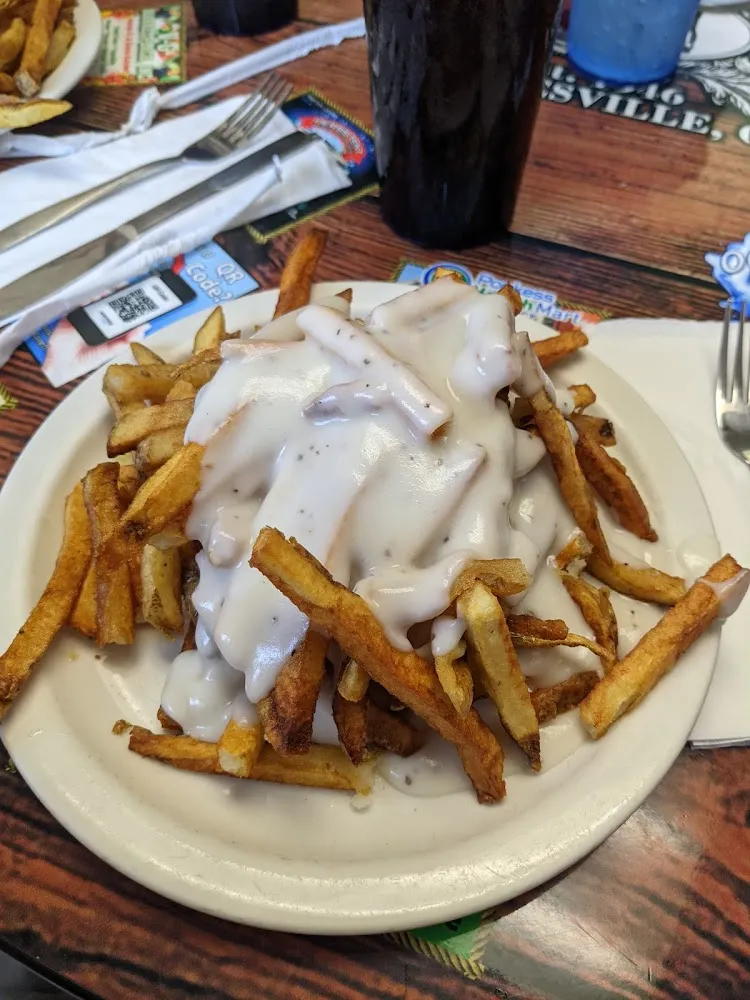 Hot Hamburger with White Gravy